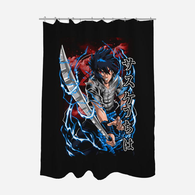 The Blade of Uchiha-none polyester shower curtain-Knegosfield