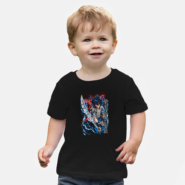 The Blade of Uchiha-baby basic tee-Knegosfield