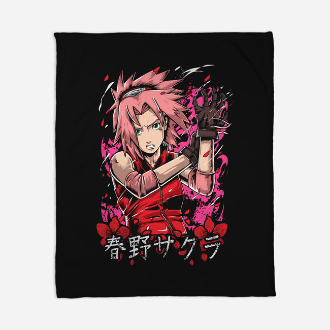 The Rage Of Sakura-none fleece blanket-Knegosfield