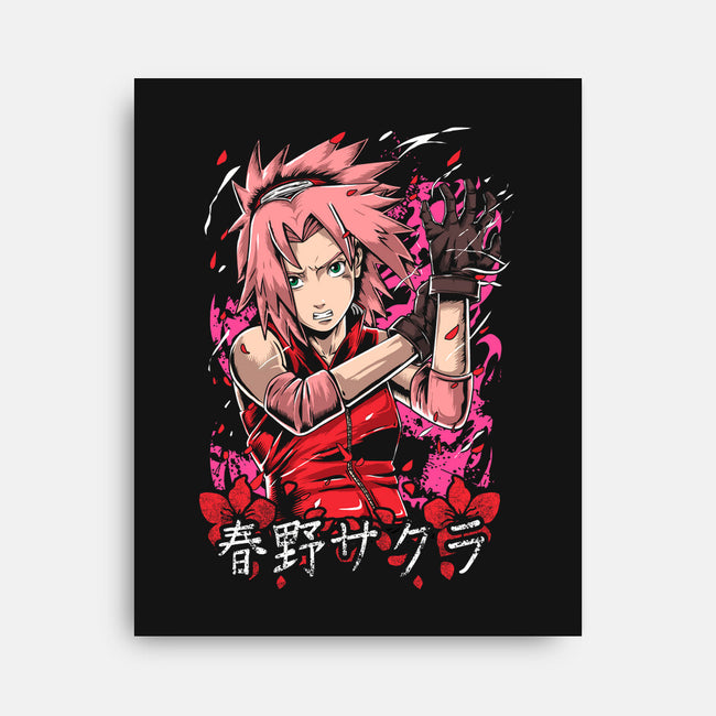 The Rage Of Sakura-none stretched canvas-Knegosfield