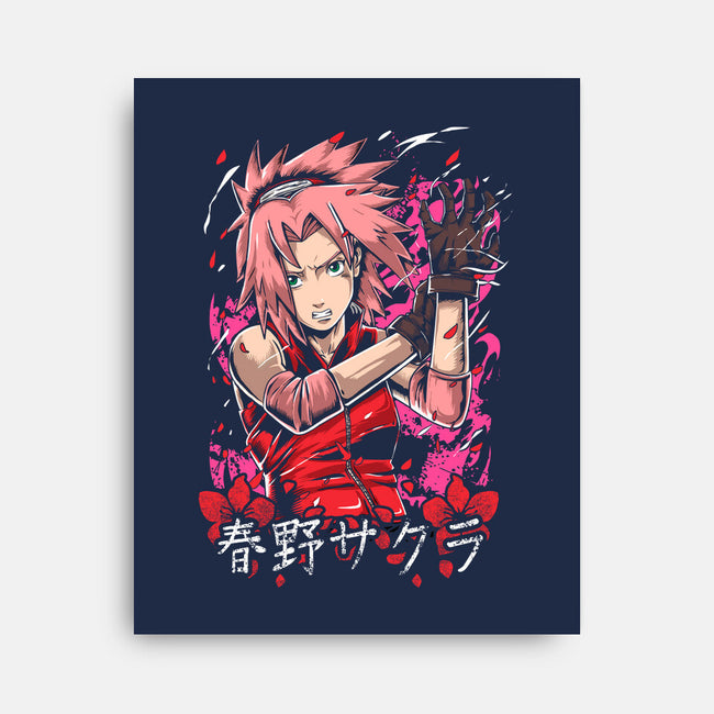The Rage Of Sakura-none stretched canvas-Knegosfield