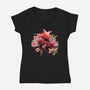 Japanese Joypad-womens v-neck tee-IKILO