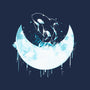 Moon Whale-womens basic tee-Vallina84
