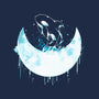Moon Whale-none polyester shower curtain-Vallina84