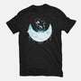 Moon Whale-womens basic tee-Vallina84