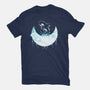 Moon Whale-womens basic tee-Vallina84