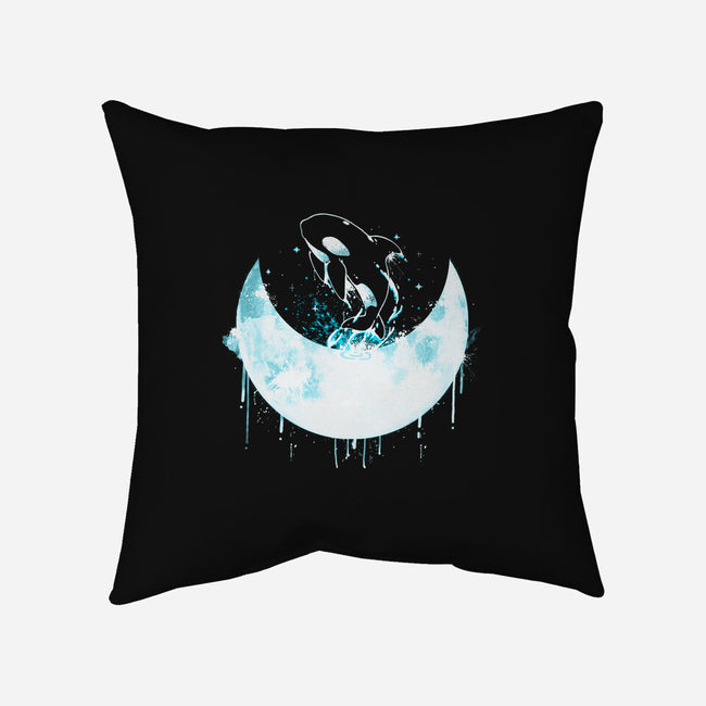 Moon Whale-none removable cover throw pillow-Vallina84