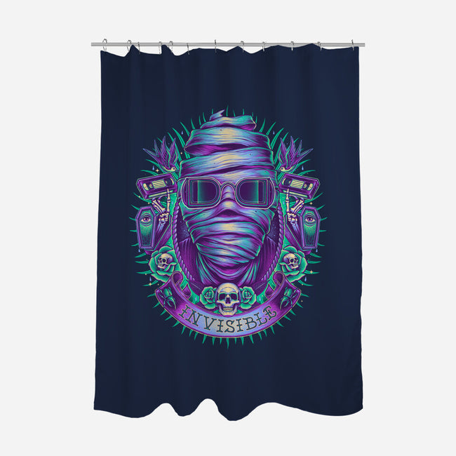 Invisible Guy-none polyester shower curtain-glitchygorilla