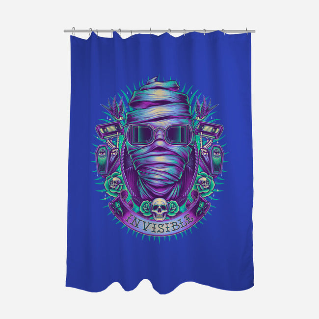 Invisible Guy-none polyester shower curtain-glitchygorilla