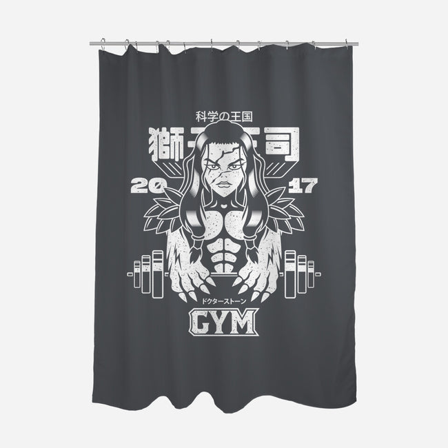 Tsukasa Stone Fitness-none polyester shower curtain-Logozaste