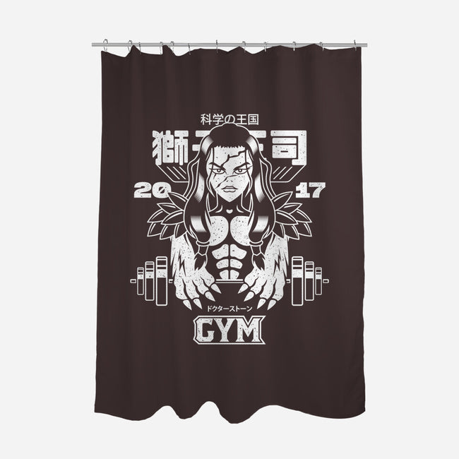Tsukasa Stone Fitness-none polyester shower curtain-Logozaste