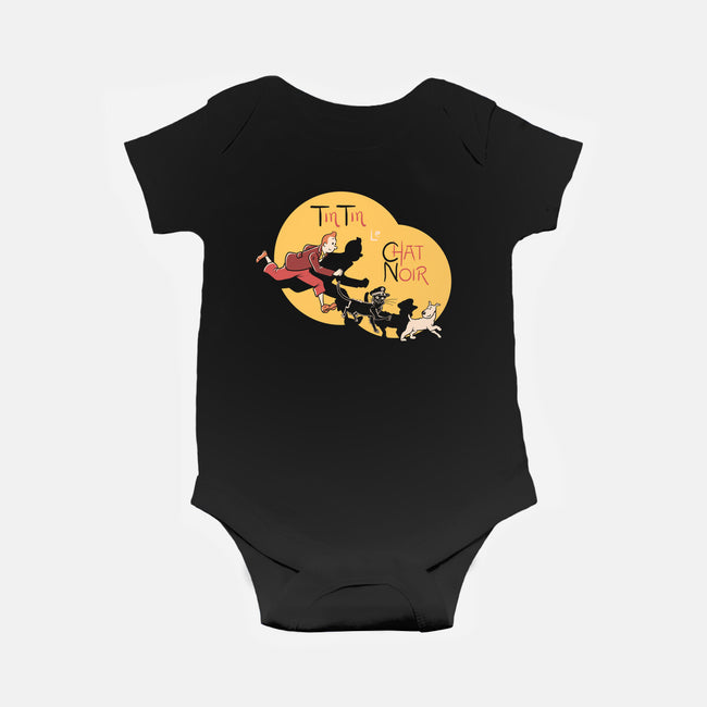 TinTin Le Chat Noir-baby basic onesie-tobefonseca