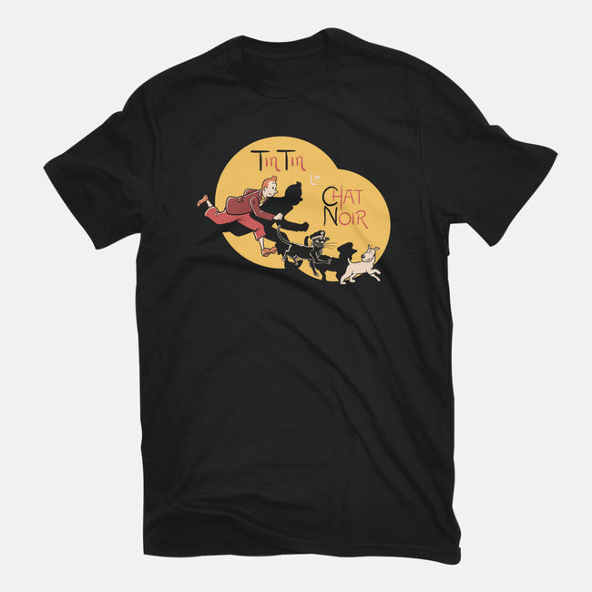 TinTin Le Chat Noir-womens fitted tee-tobefonseca