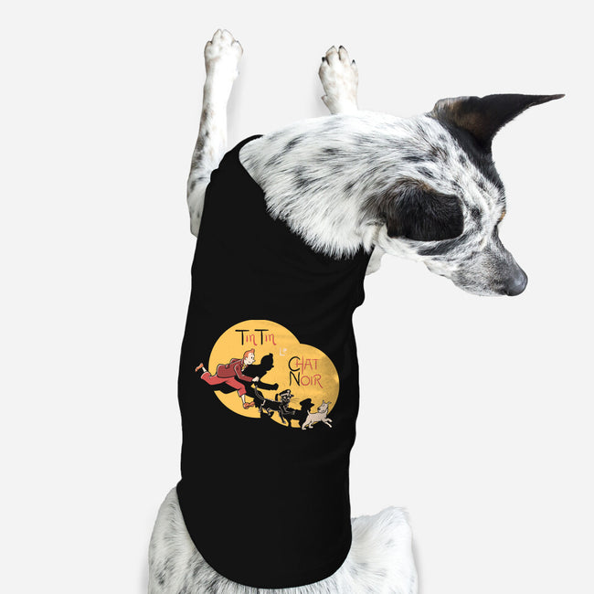 TinTin Le Chat Noir-dog basic pet tank-tobefonseca