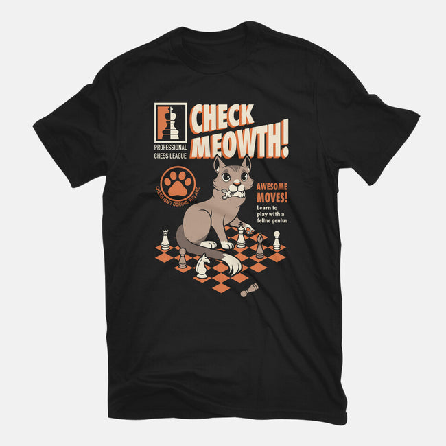 Check-Meowth Cat Chess-womens fitted tee-tobefonseca