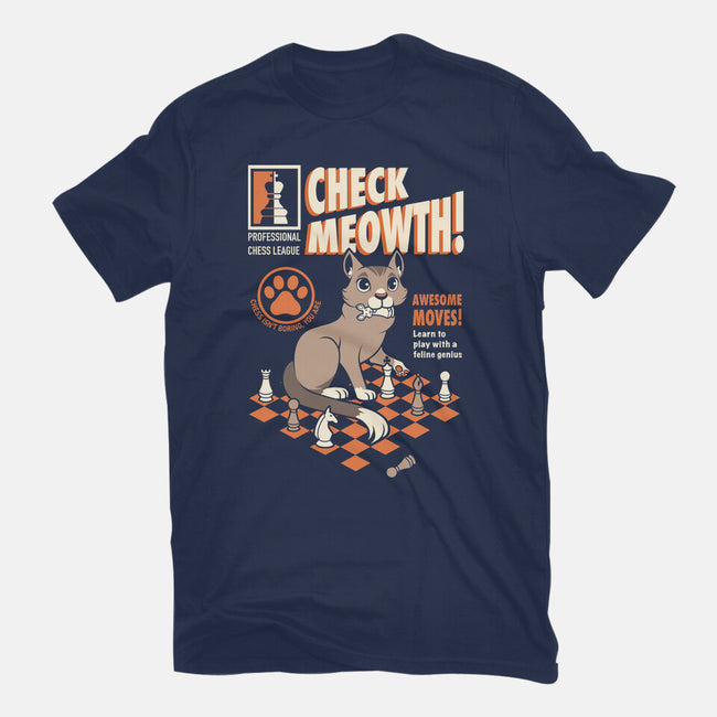 Check-Meowth Cat Chess-womens fitted tee-tobefonseca