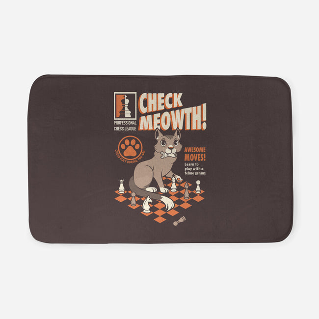 Check-Meowth Cat Chess-none memory foam bath mat-tobefonseca