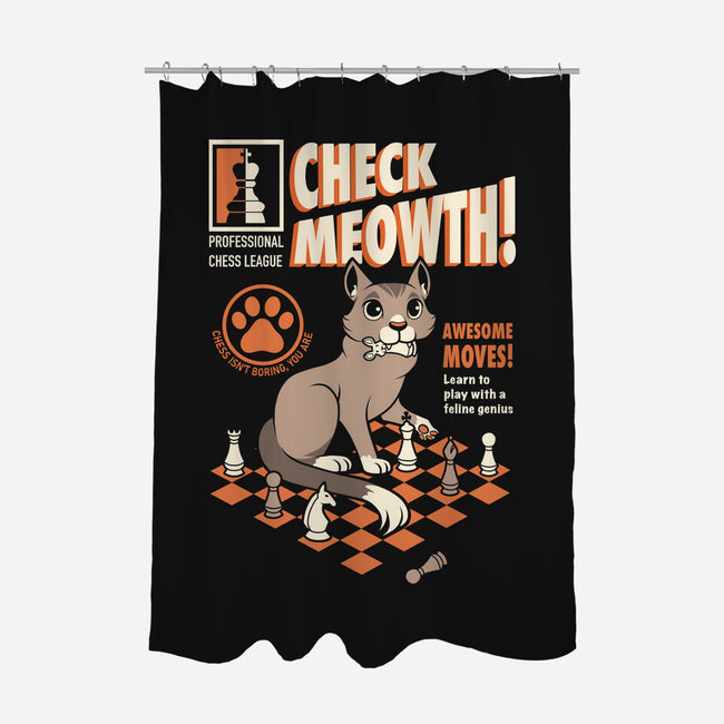 Check-Meowth Cat Chess-none polyester shower curtain-tobefonseca