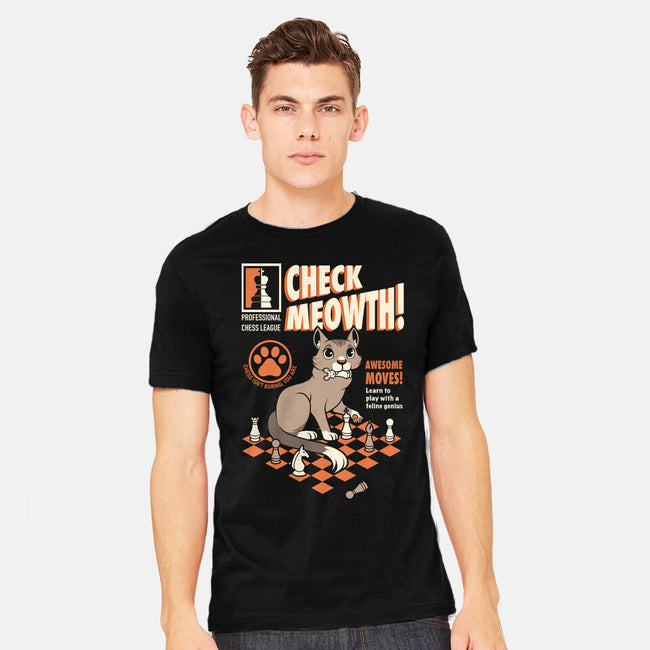 Check-Meowth Cat Chess-mens heavyweight tee-tobefonseca