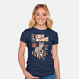 Check-Meowth Cat Chess-womens fitted tee-tobefonseca