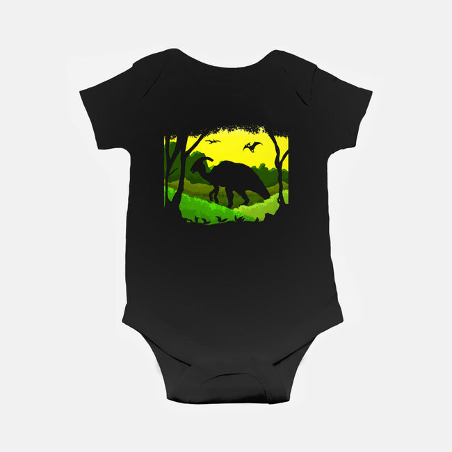 Para Sunset-baby basic onesie-Nickbeta Designs