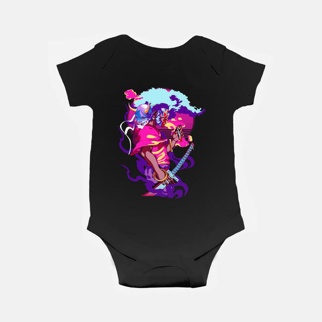 Afro Neon-baby basic onesie-heydale
