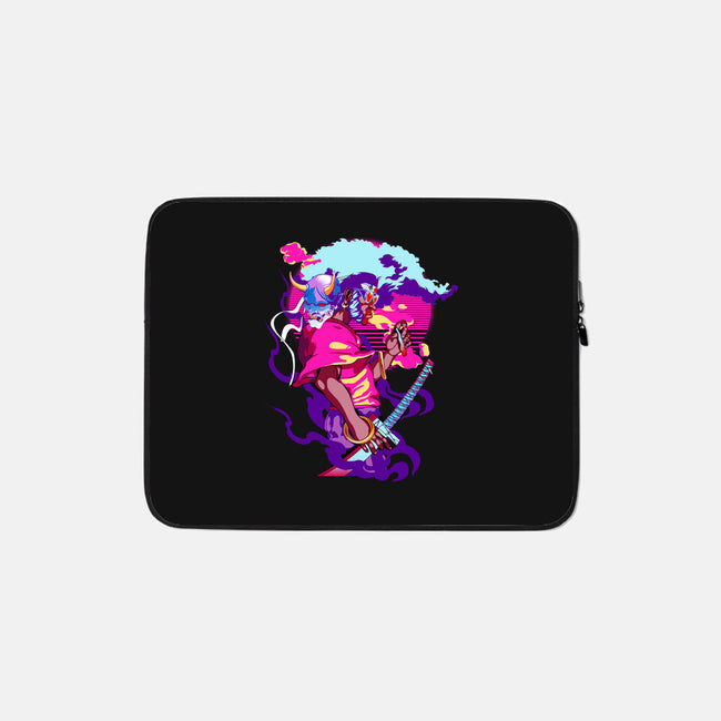 Afro Neon-none zippered laptop sleeve-heydale