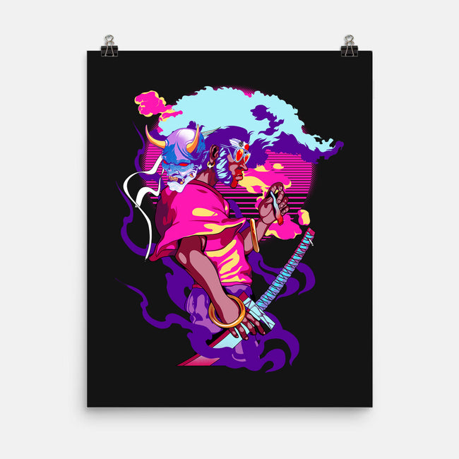 Afro Neon-none matte poster-heydale