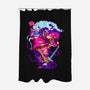 Afro Neon-none polyester shower curtain-heydale