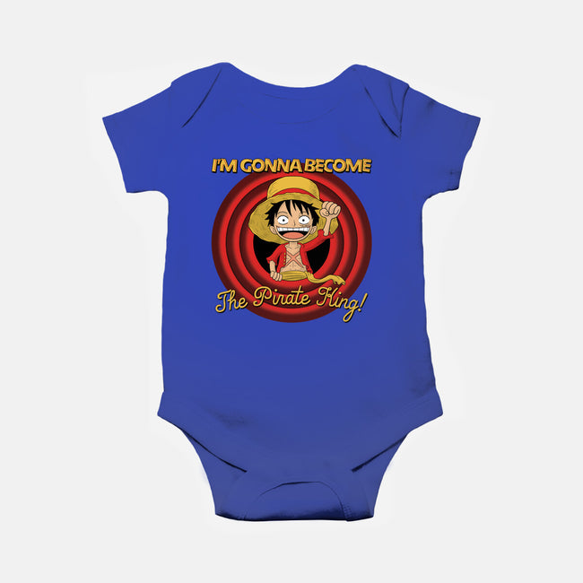 Looney Luffy Pirate King-baby basic onesie-danielmorris1993