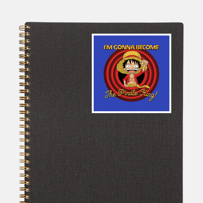 Looney Luffy Pirate King-none glossy sticker-danielmorris1993