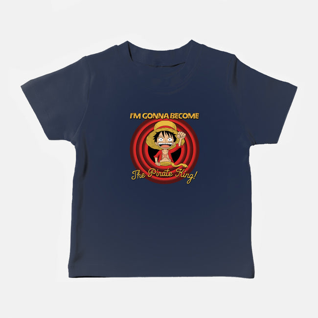 Looney Luffy Pirate King-baby basic tee-danielmorris1993