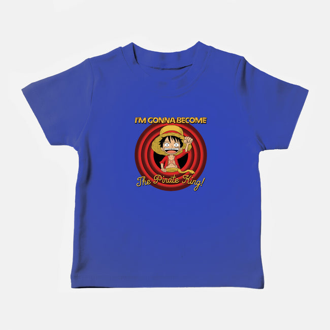 Looney Luffy Pirate King-baby basic tee-danielmorris1993