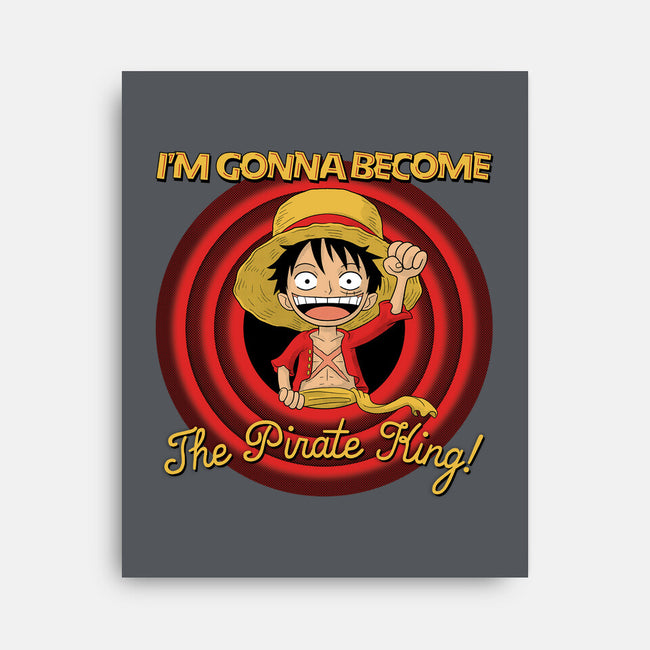 Looney Luffy Pirate King-none stretched canvas-danielmorris1993
