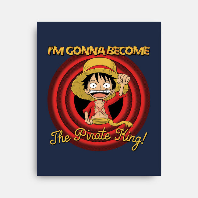 Looney Luffy Pirate King-none stretched canvas-danielmorris1993