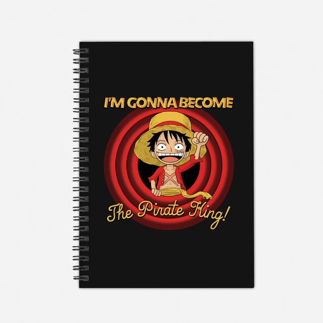Looney Luffy Pirate King-none dot grid notebook-danielmorris1993