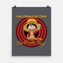 Looney Luffy Pirate King-none matte poster-danielmorris1993