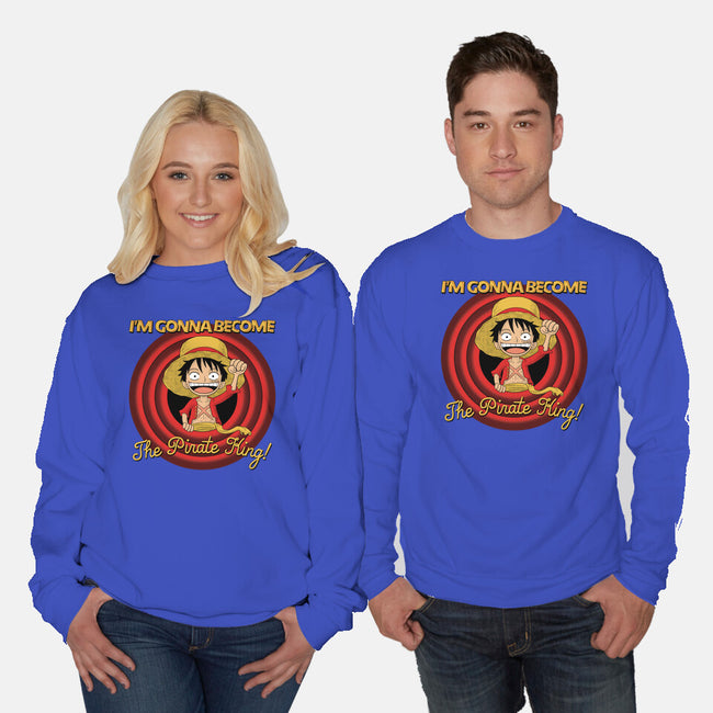 Looney Luffy Pirate King-unisex crew neck sweatshirt-danielmorris1993
