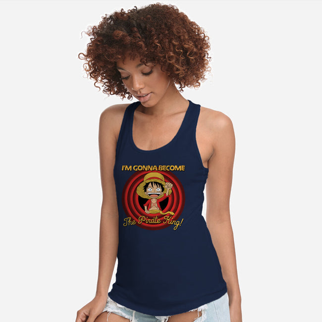 Looney Luffy Pirate King-womens racerback tank-danielmorris1993