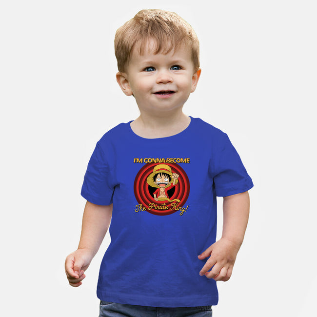 Looney Luffy Pirate King-baby basic tee-danielmorris1993