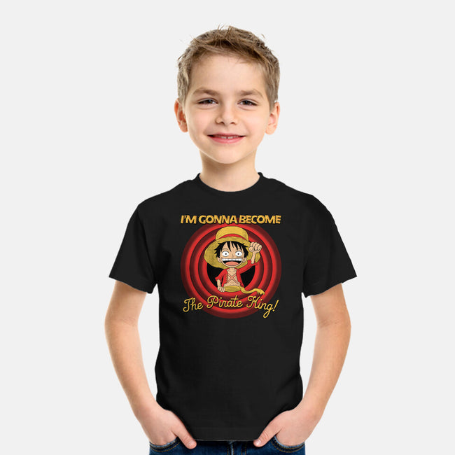 Looney Luffy Pirate King-youth basic tee-danielmorris1993