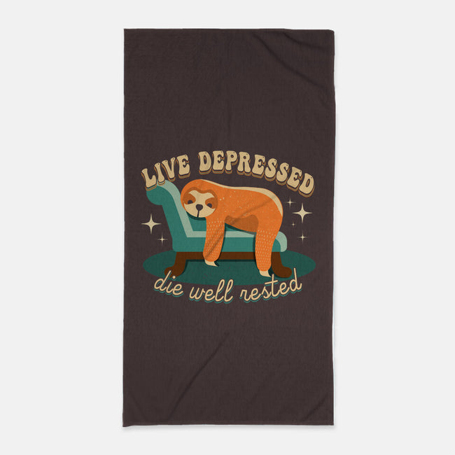 Live And Rest-none beach towel-Unfortunately Cool