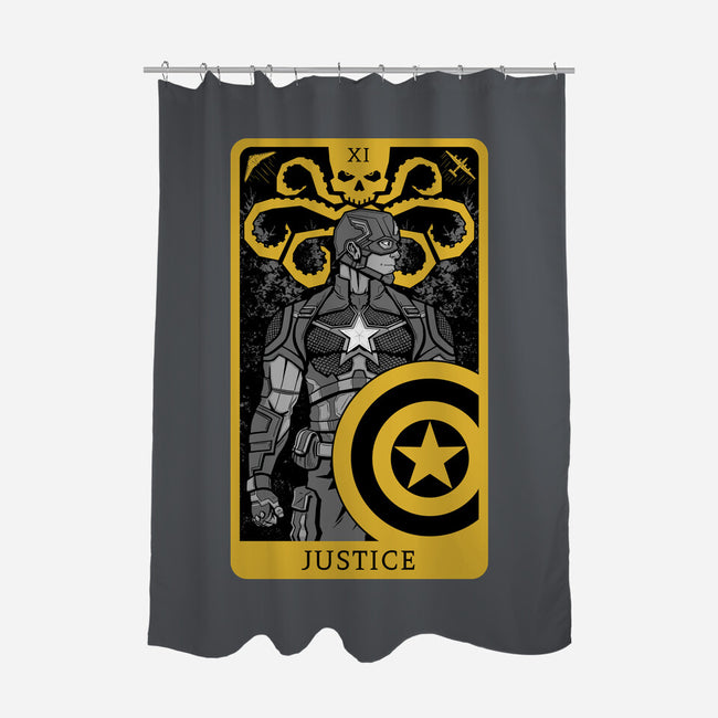 Justice Card-none polyester shower curtain-danielmorris1993