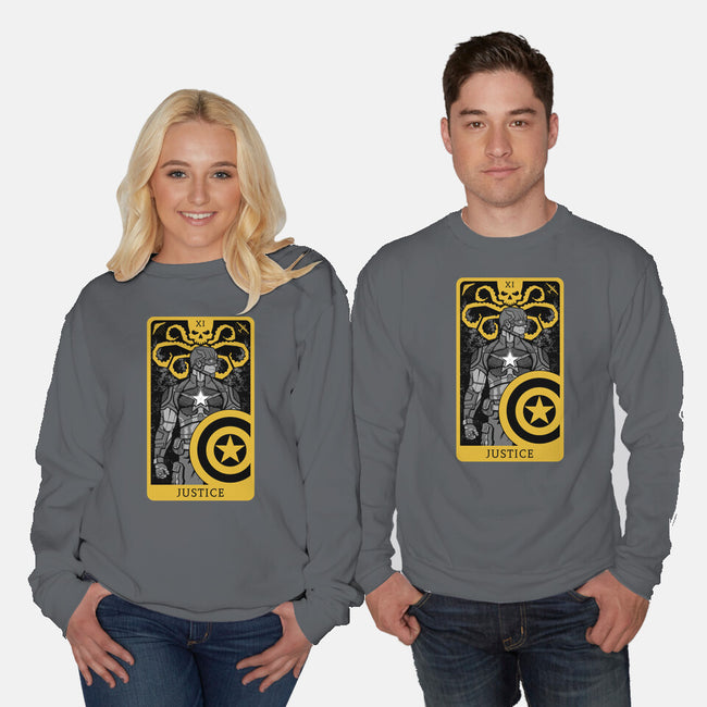 Justice Card-unisex crew neck sweatshirt-danielmorris1993