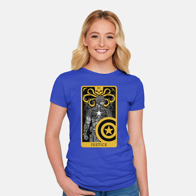Justice Card-womens fitted tee-danielmorris1993