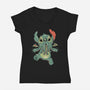 Alien Cthulhu-womens v-neck tee-vp021
