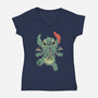 Alien Cthulhu-womens v-neck tee-vp021
