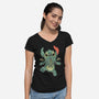 Alien Cthulhu-womens v-neck tee-vp021