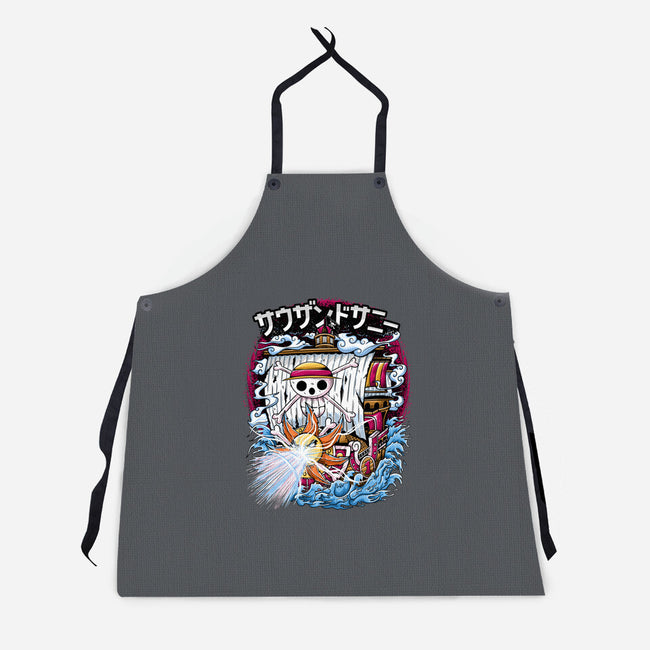 Pirate Ship Power-unisex kitchen apron-NSDESIGNS