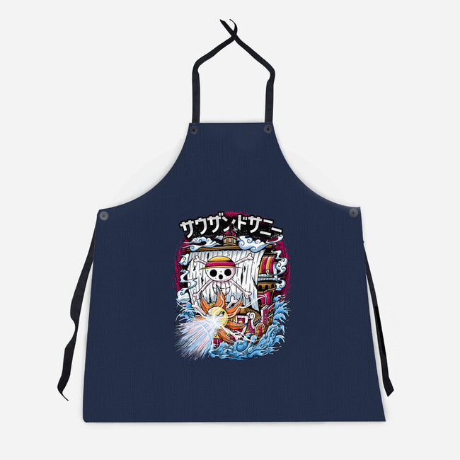 Pirate Ship Power-unisex kitchen apron-NSDESIGNS